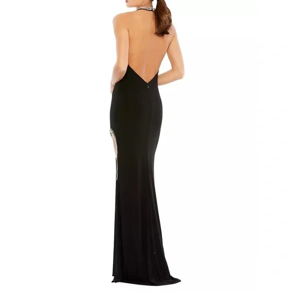 Mac Duggal Beaded Halter Gown Size 0